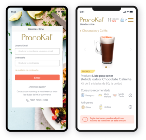 Ejemplo de digitalización en el sector de la nutrición: app móvil de PronoKal