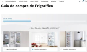 Ecommerce de Bosch: experiencia guiada de compra