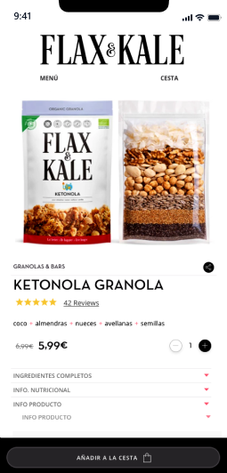 Página producto Flax&Kale