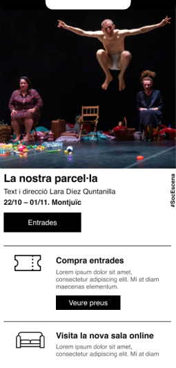 Disseny Teatre Lliure en dispositiu mòbil